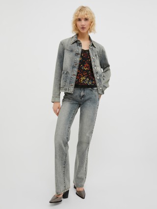 Сіра куртка Max&Co джинсова: фото 4 - Invogue