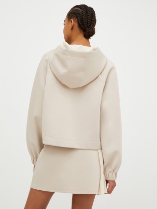 Бежевий бомбер Max&Co з трикотажу і технічної тканини: фото 1 - Invogue