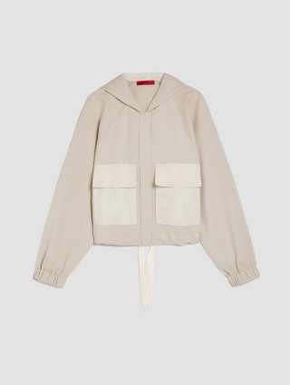 Бежевий бомбер Max&Co з трикотажу і технічної тканини: фото - Invogue