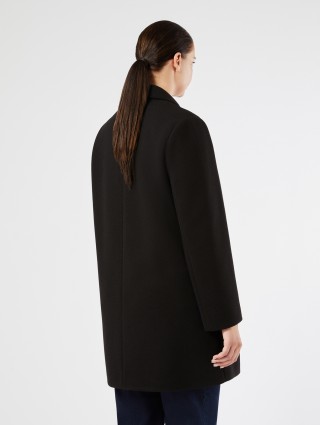 Чорне пальто Persona з еластичного трикотажу: фото 1 - Invogue