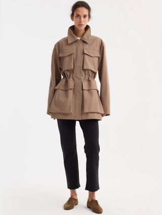 Бежевая куртка Róhe из хлопка: фото 1 - Invogue