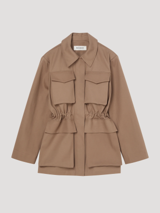 Бежевая куртка Róhe из хлопка: фото - Invogue