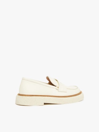 Білі лофери Max Mara зі шкіри: фото 2 - Invogue