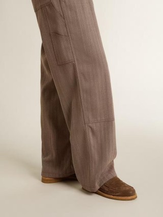 Коричневі лофери GOLDEN GOOSE зі шкіри: фото 1 - Invogue