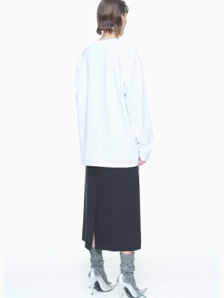 Білий лонгслів PUSHBUTTON з принтом: фото 3 - Invogue