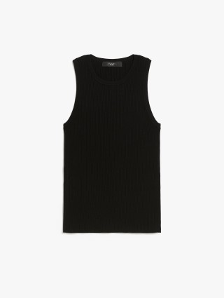 Чёрная майка WEEKEND MAX MARA: фото - Invogue