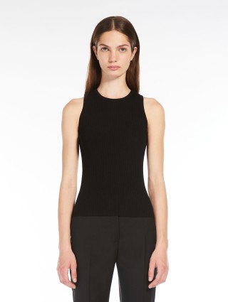 Чёрная майка WEEKEND MAX MARA: фото 1 - Invogue