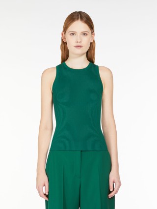 Зелена майка Weekend у рубчик: фото 1 - Invogue