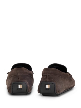 Коричневые мокасины BOSS: фото 2 - Invogue