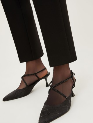 Черные мюли MAX&CO со стразами: фото 1 - Invogue