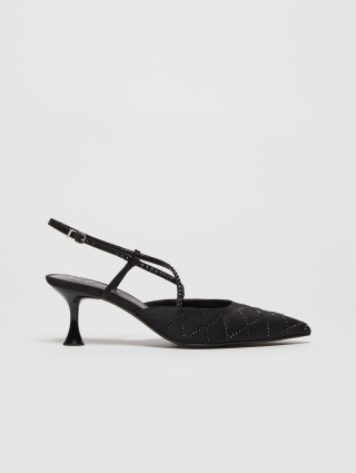 Черные мюли MAX&CO со стразами: фото - Invogue