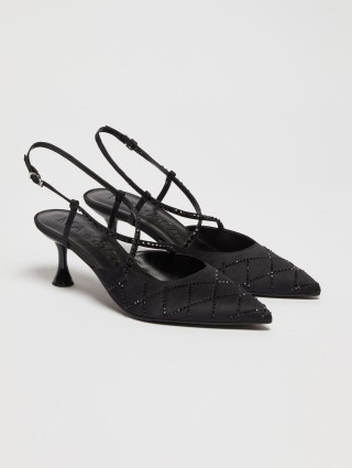 Черные мюли MAX&CO со стразами: фото 2 - Invogue