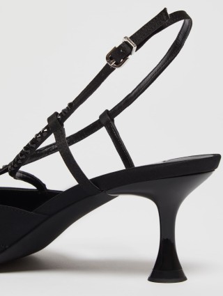 Черные мюли MAX&CO со стразами: фото 4 - Invogue