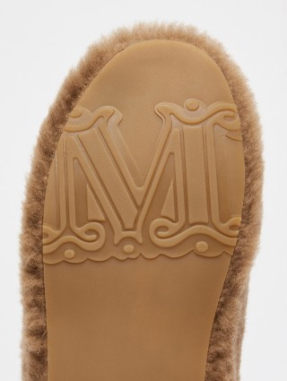 Темно-бежеві мюлі Max Mara Teddy: фото 5 - Invogue