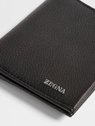 Черная обложка для паспорта ZEGNA из кожи: фото 4 - Invogue