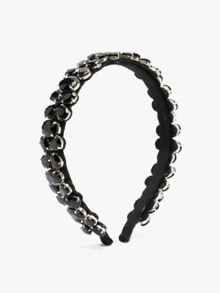 Чорний обруч MONNALISA з перлами та стразами: фото - Invogue