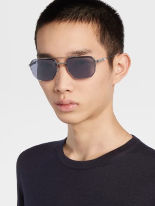 Сірі окуляри ZEGNA : фото 1 - Invogue