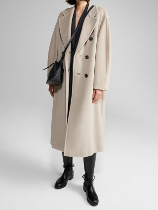 Серое пальто MAX MARA из смеси шерсти и кашемира: фото 5 - Invogue