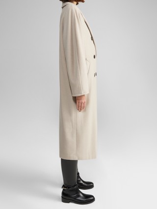 Серое пальто MAX MARA из смеси шерсти и кашемира: фото 2 - Invogue