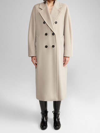 Серое пальто MAX MARA из смеси шерсти и кашемира: фото 1 - Invogue