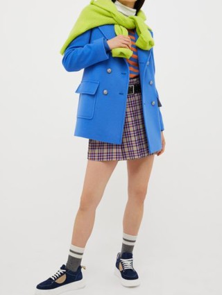 Синее  пальто MAX&CO: фото 4 - Invogue