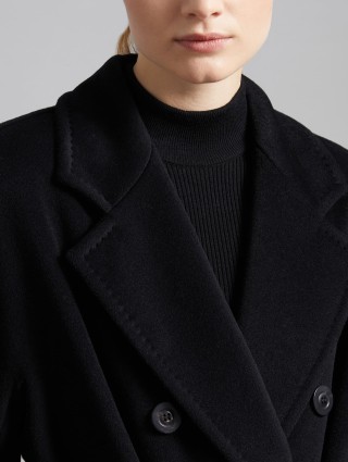 Чорне пальто MAX MARA з вовни та кашеміру: фото 3 - Invogue