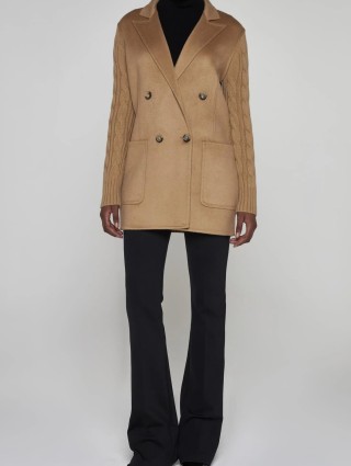 Кремовое пальто MAX MARA из шерсти и кашемира: фото 4 - Invogue