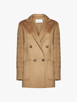 Кремовое пальто MAX MARA из шерсти и кашемира: фото - Invogue