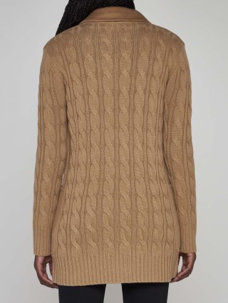 Кремовое пальто MAX MARA из шерсти и кашемира: фото 2 - Invogue