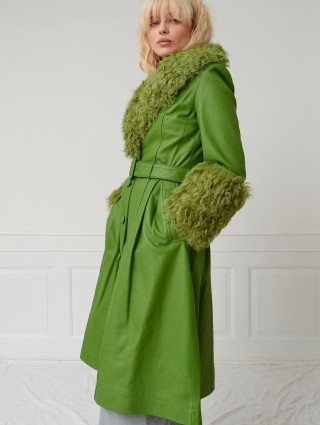 Зелене пальто SAKS POTTS : фото 3 - Invogue