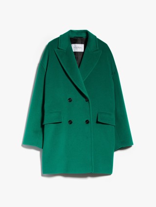 Зеленое пальто MAX MARA из шерсти и кашемира: фото - Invogue