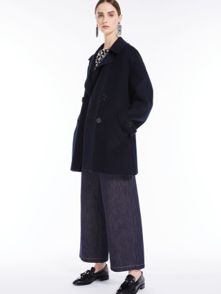 Темно-синє пальто MAX MARA : фото 4 - Invogue
