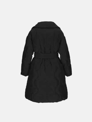 Чорне пальто MONNALISA стьобане: фото 2 - Invogue