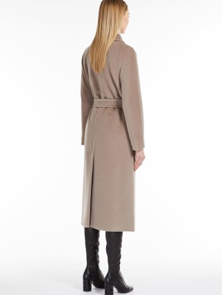 Бежевое пальто MAX MARA из шерсти средней длины: фото 2 - Invogue