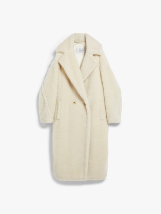 Біле пальто Max Mara з вовни альпаки: фото - Invogue