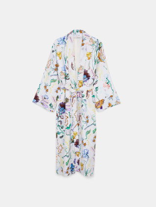 Лляне пальто Dorothee Schumacher з квітковим візерунком: фото - Invogue