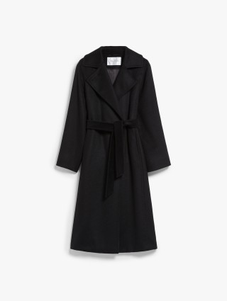 Чорне пальто MAX MARA з верблюжої вовни: фото - Invogue