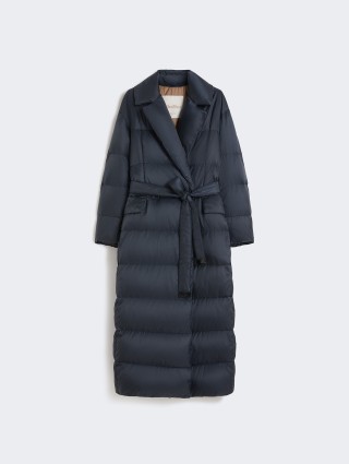 Темно-синий пуховик MAX MARA стеганый: фото - Invogue