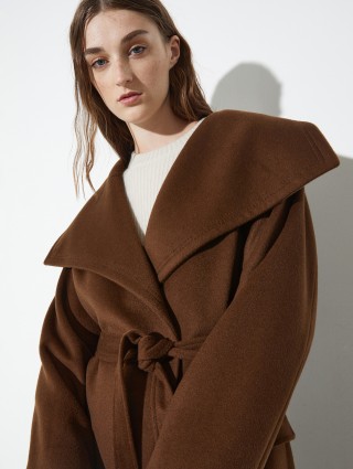 Коричневе пальто MAX&CO з вовни та кашеміру: фото 4 - Invogue