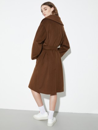 Коричневе пальто MAX&CO з вовни та кашеміру: фото 3 - Invogue