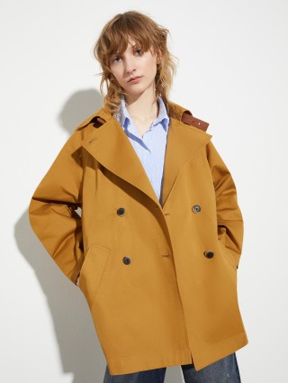 Тренч кольору охри MAX&CO з бавовняного габардину: фото 2 - Invogue