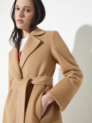 Темно-бежевое пальто MAX&CO из чистой шерсти: фото 4 - Invogue