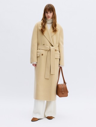 Бежеве пальто R2W з вовни та кашеміру: фото 4 - Invogue