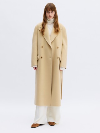 Бежеве пальто R2W з вовни та кашеміру: фото 1 - Invogue