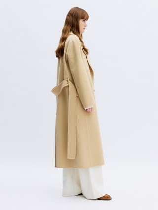 Бежеве пальто R2W з вовни та кашеміру: фото 2 - Invogue