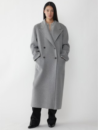 Серое пальто R2W из шерсти и кашемира: фото 1 - Invogue