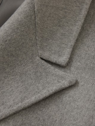 Серое пальто R2W из шерсти и кашемира: фото 5 - Invogue