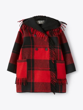 Червоне пальто IL GUFO в клітинку: фото - Invogue