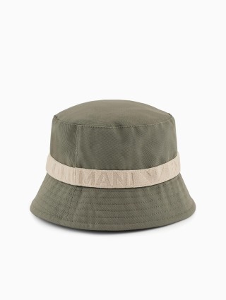 Зеленая панама Emporio Armani с логотипом: фото 1 - Invogue