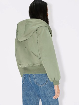 Зеленая короткая парка KENZO со съемным капюшоном: фото 3 - Invogue